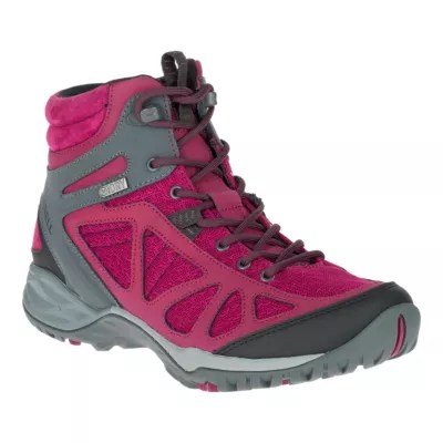 Merrell Women's Siren Q2 Sport Mid Waterproof Hiking Boots Red