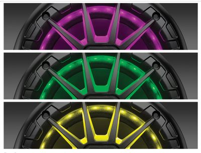 LED SPEAKERS BLACK PAIR CONTAINS LI ION BATTERY Canadian Marine Parts