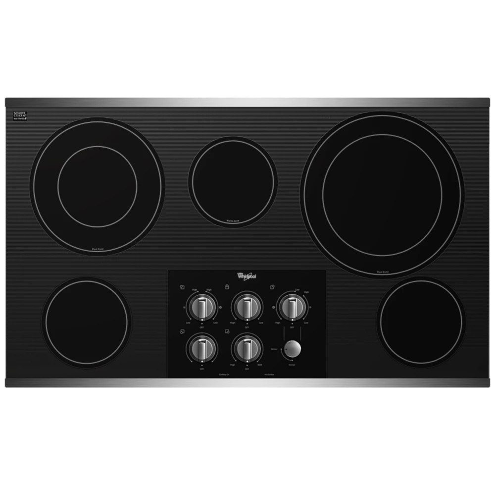 Whirlpool 36inch Gold® Electric Ceramic Glass Cooktop with Two Dual