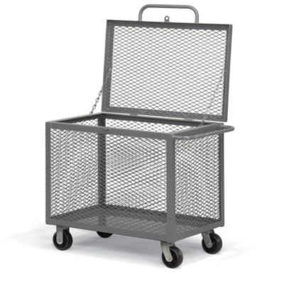 Akromils Expanded Metal Security Box Trucks With Mesh Hinged Lid 48″wx24″dx311/2″h