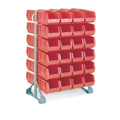 Material Handling Cheap AkroMils TwoSided Rail System Bin Rack