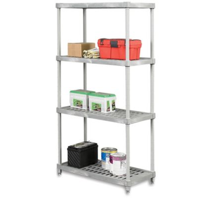 Gillis/amco Plasteel Shelving 60x18x72″ Vented Shelves Gray Devxs