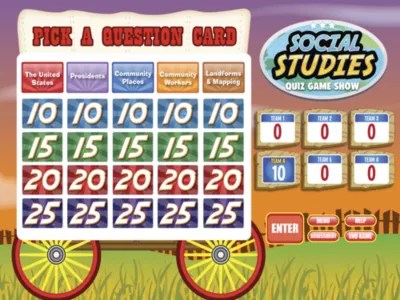 Social Studies Quiz Interactive Game Show - Gr. 1-3