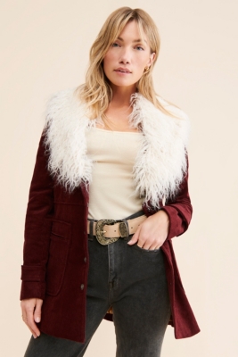 Lady Lane Faux Fur Collar Jacket Nuuly