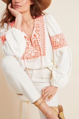 Louisa Textured Peasant Top Nuuly