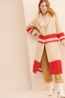 Red Stripe Blanket Coat Nuuly