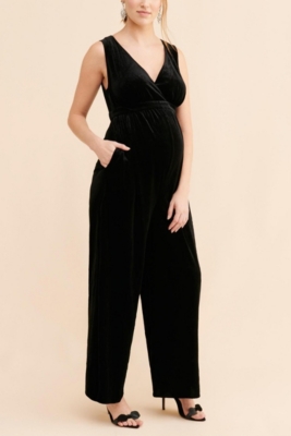 Maternity Velvet Jumpsuit Nuuly