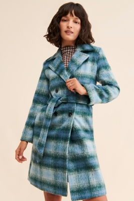 Sloan Plaid Coat Nuuly Rent