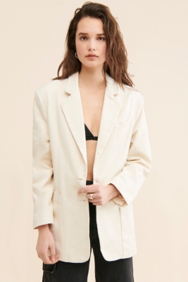 The Agnes Oversized Denim Blazer Nuuly Rent