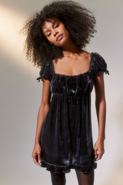 Claudette Velvet Babydoll Dress Nuuly