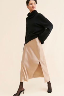 Solana Satin Bias Maxi Skirt Nuuly Rent