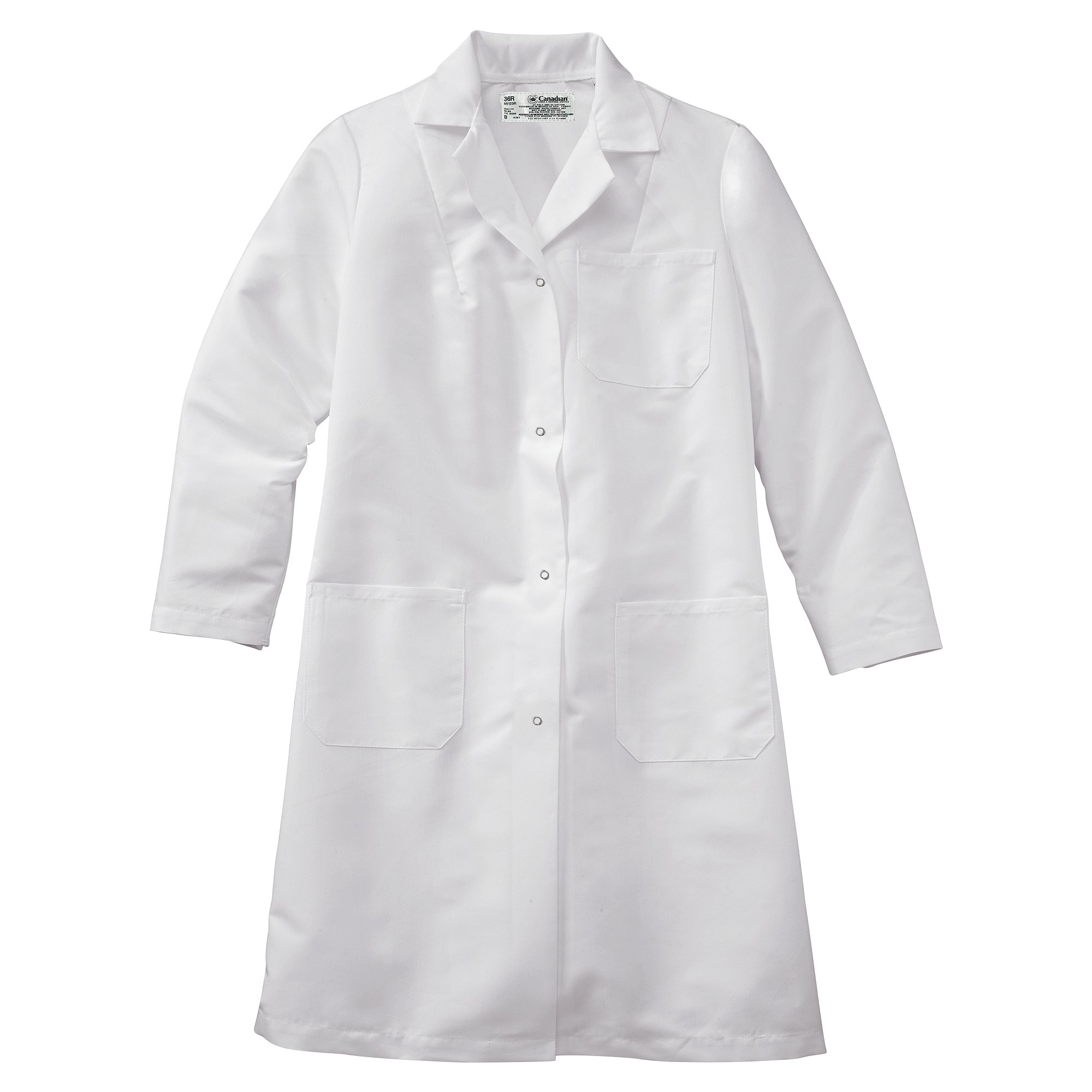 AMP_CA Canadian Linen Snap Front Womens Lab Coat