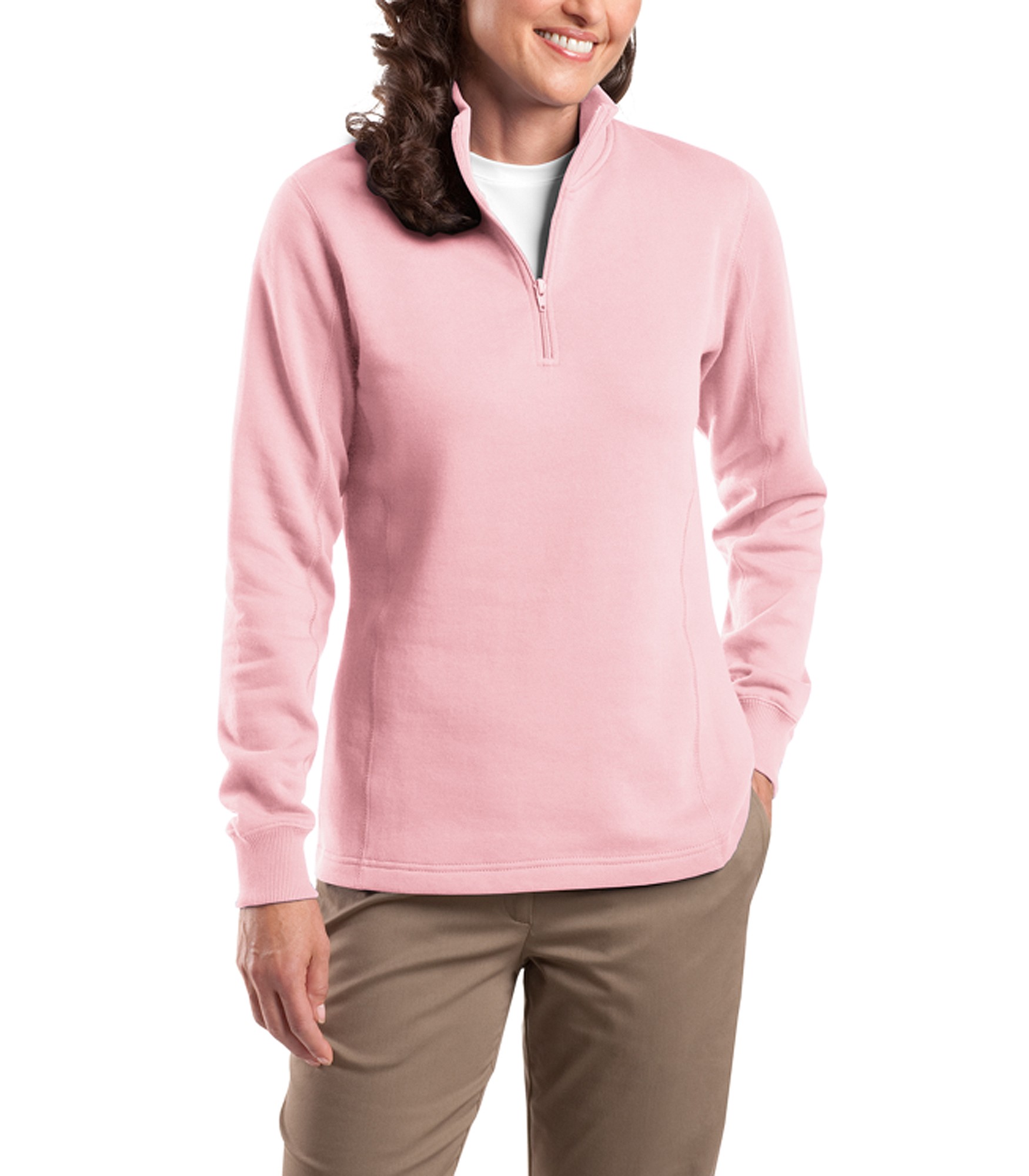 AMP_US SportTek® Ladies 1/4Zip Sweatshirt