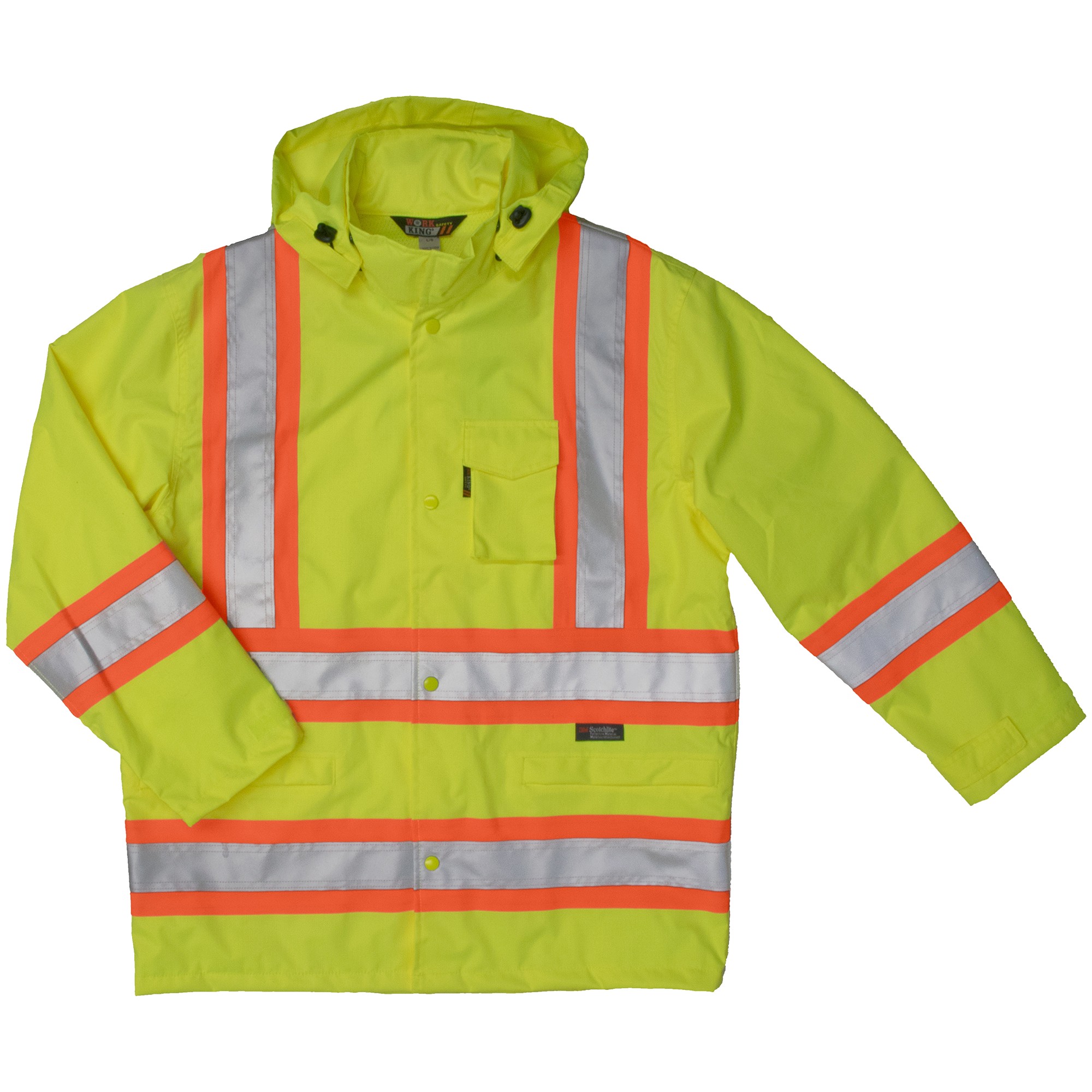 AMP_CA Tough Duck Safety Rain Jacket