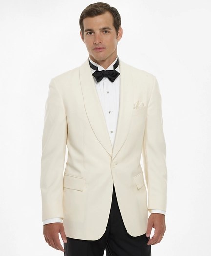 Men's White OneButton Dinner Jacket Brooks Brothers