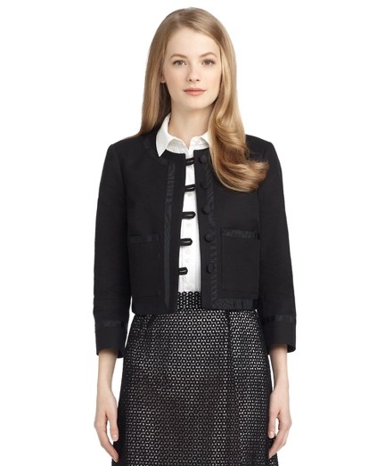 BLACK COTTON BOXY JACKET Brooks Brothers