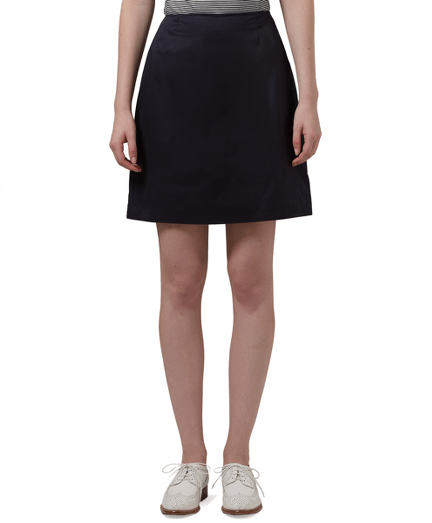 Straight Short Cotton Skirt Brooks Brothers