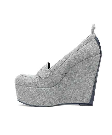 Felt Wedge Loafer Brooks Brothers