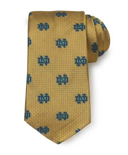 University of Notre Dame AllOver Logo Tie Brooks Brothers