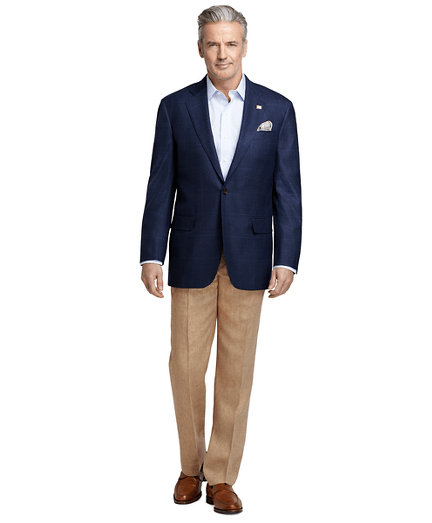 Navy Plaid Sport Coat Han Coats