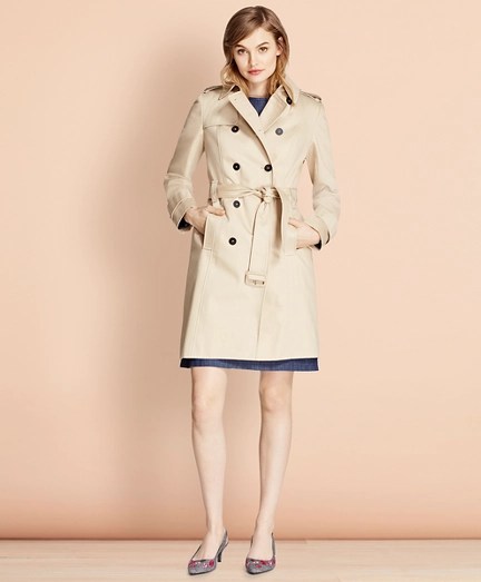 Cotton Twill Trench Coat Brooks Brothers
