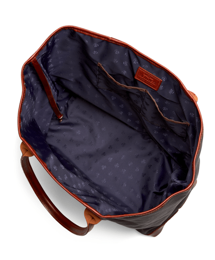 Canvas and Leather Tote Bag Brooks Brothers