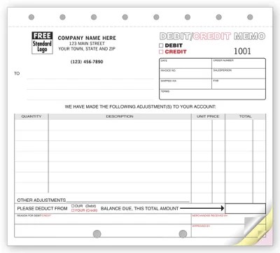 Debit and Credit Memos Discount Office Supply