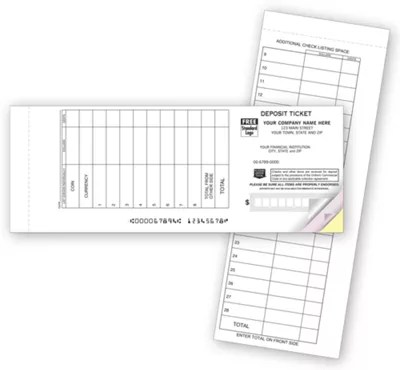 Booked Deposit Tickets Wide Entry Discount Office Supply