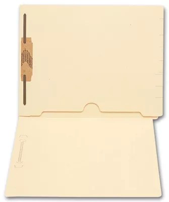 End Tab Full Pocket Manila Folder, 11 pt, One Fastener Discount