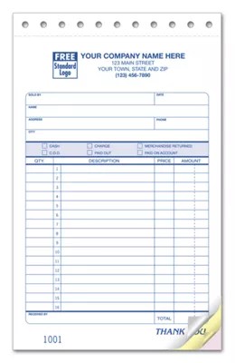 Sales Slips, Classic Design, Large Format Discount Office Supply