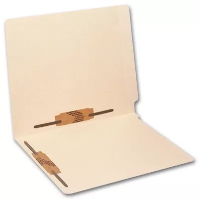 End Tab Full Cut Manila Folder, 14 pt, Two Fastener Discount Office