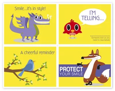 Dental Appointment Reminder Cards Dental Record Forms