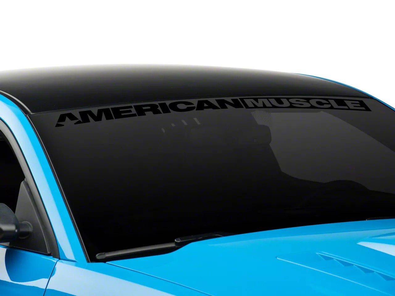AmericanMuscle Mustang Windshield Banner Black (0514 All) Free