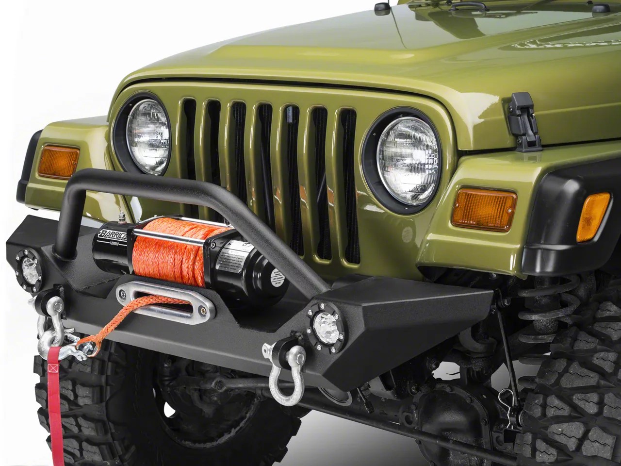 Barricade Wrangler Trail Force HD Front Bumper w/LED Lights J102910 (87
