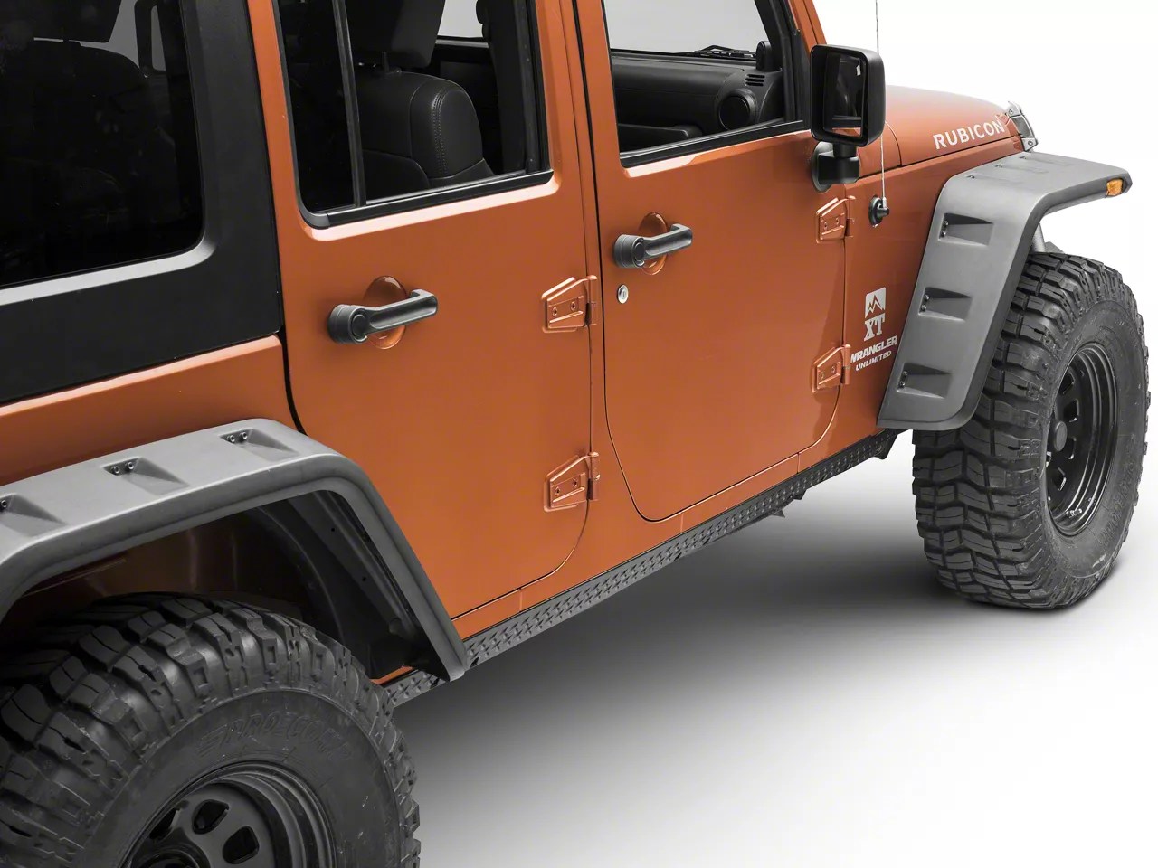 Rugged Ridge Wrangler Body Armor Rocker Side Panel Kit Pair, Black 11651.05 (0717 Wrangler JK