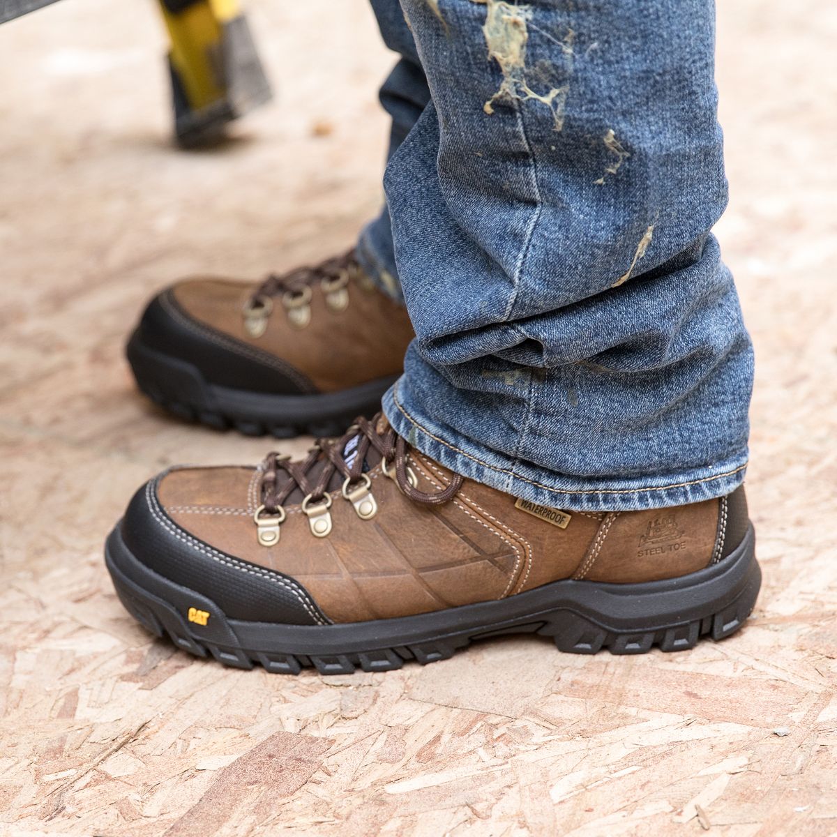 Men Threshold Waterproof Steel Toe Work Boot Boots CAT Footwear
