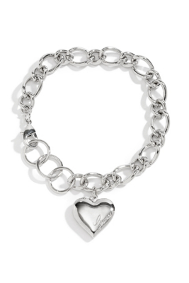 SilverTone Heart Charm Bracelet