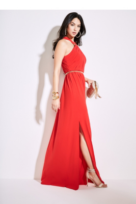 ChainLink Ruched Maxi Dress GUESS by Marciano