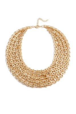 GoldTone MultiChain Statement Necklace