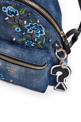 Leeza Denim Mini Backpack GUESS.ca