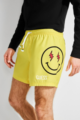 GUESS x J Balvin Happy Face Logo Swim Shorts