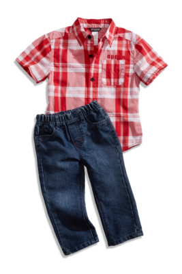 GUESS Baby Boy Kade Plaid Shirt and Jeans Set (2T4T) eBay