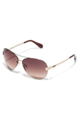 GUESS Women's Rimless Aviator Sunglasses eBay
