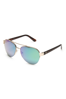 GUESS Women's SemiRimless Aviator Sunglasses eBay