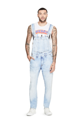 Cropped Denim Overalls