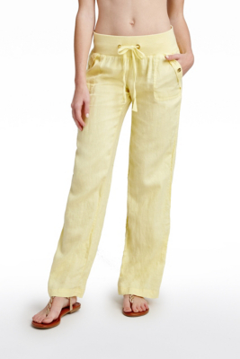 Teagan Linen Pants Guess Factory Canada