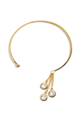 GoldPlated Rhinestone Cuff Bracelet