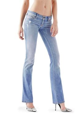 UltraLow Rise Bootcut Jeans in Blue Mellow Wash