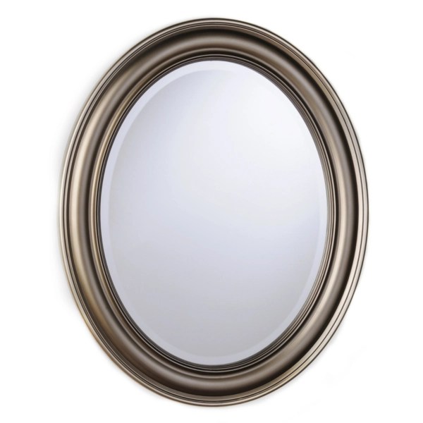 Distressed Silver Oval Framed Mirror Kirklands
