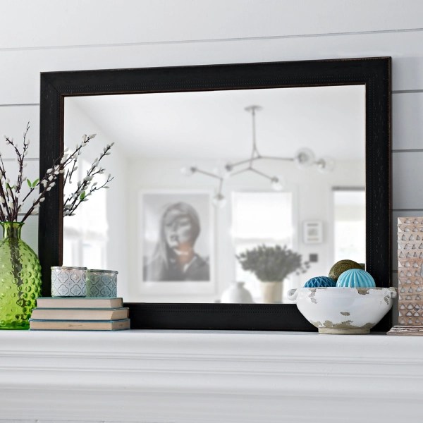 Black Bead Framed Mirror, 30x42 in. Kirklands